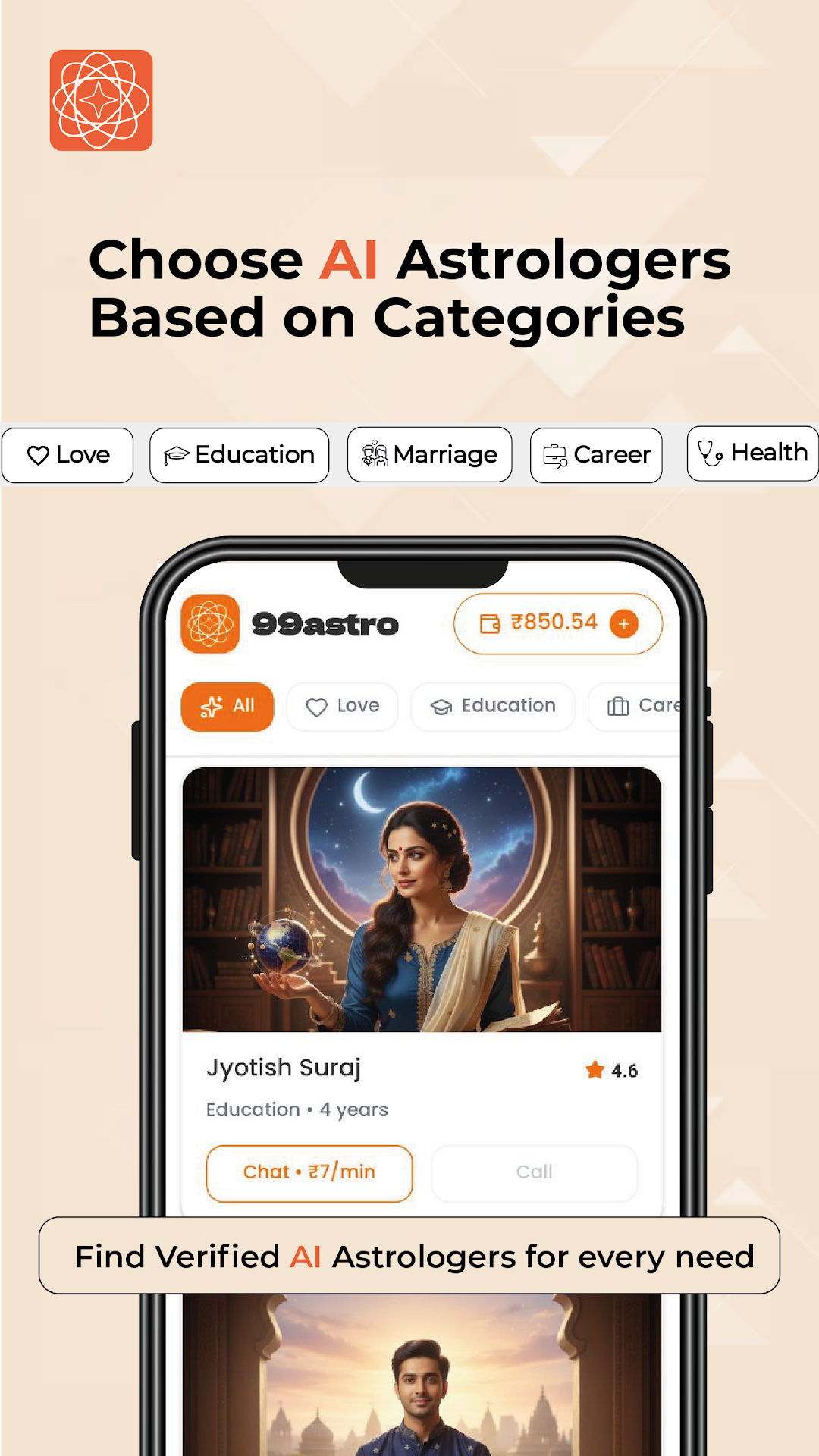99Astro – Talk to an AI Astrologer | Chat & Call, First Chat Free
